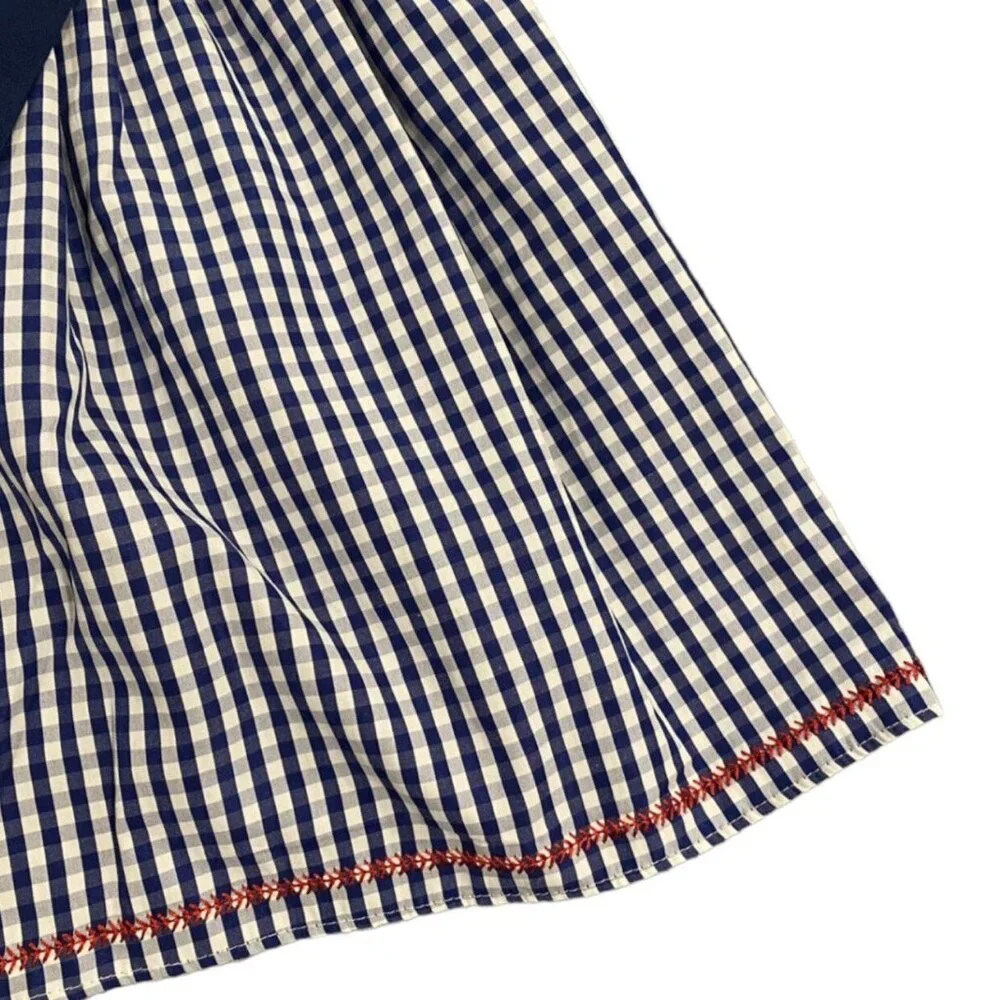 NEW Evie's Closet 3T Blue Gingham Apple Dress
